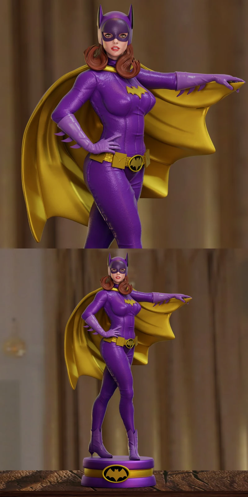 Batgirl 1966 version STL model for 3D printing