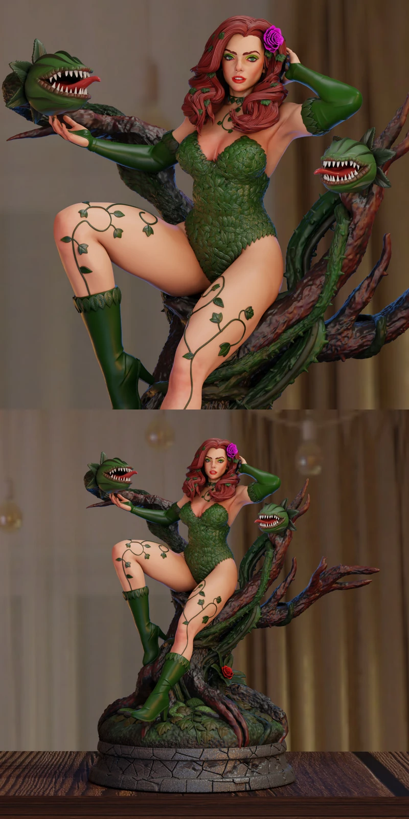 Poison Ivy STL model for 3D printing