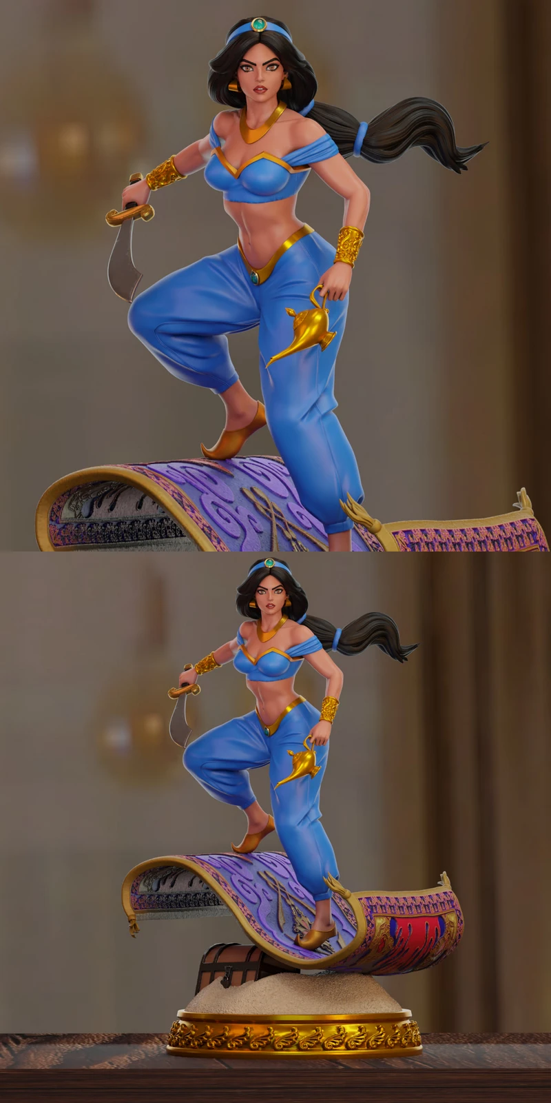 Princesa Jasmine STL model for 3D printing