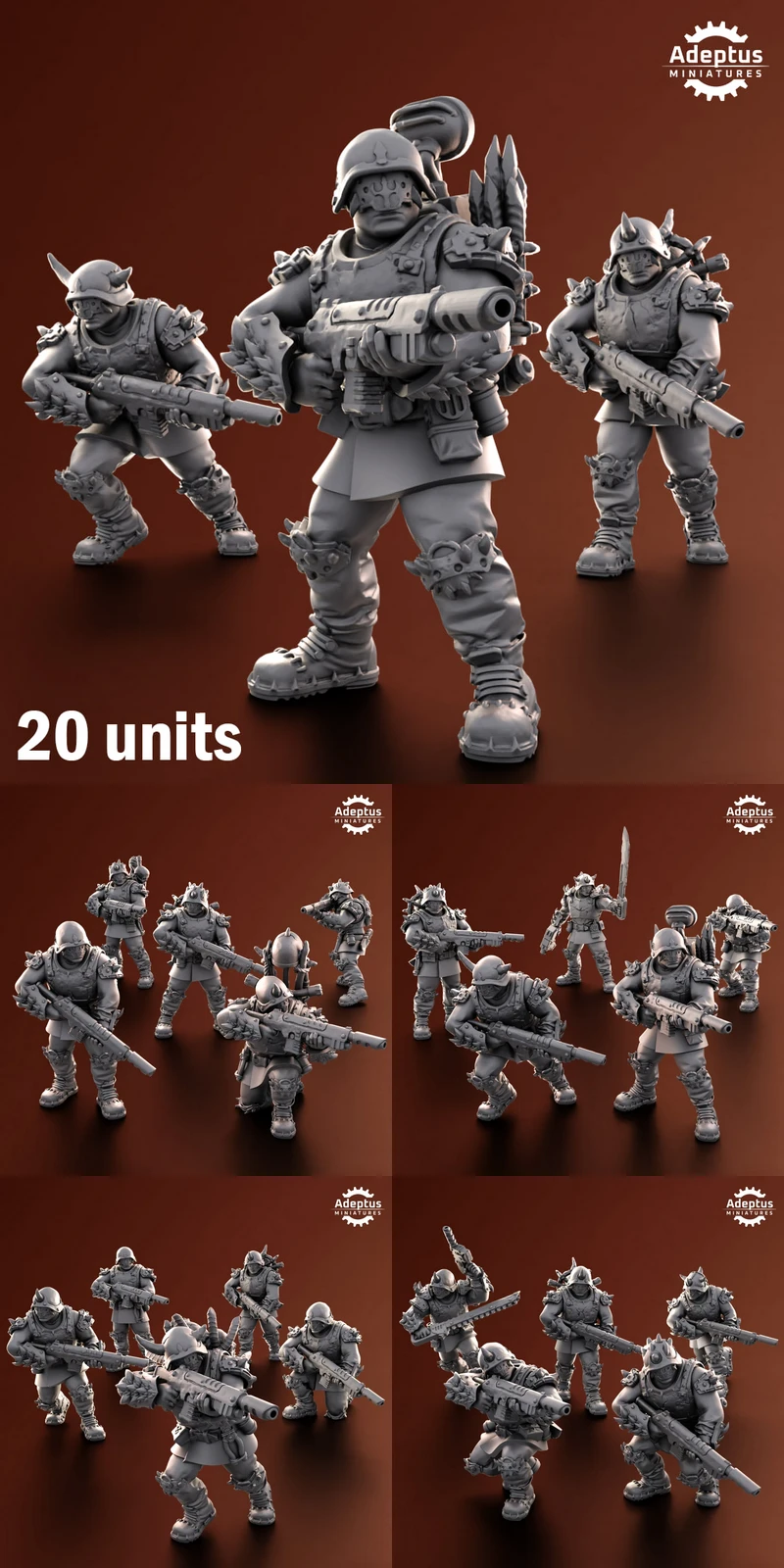 Squad – Twisted Horde STL model for 3D printing