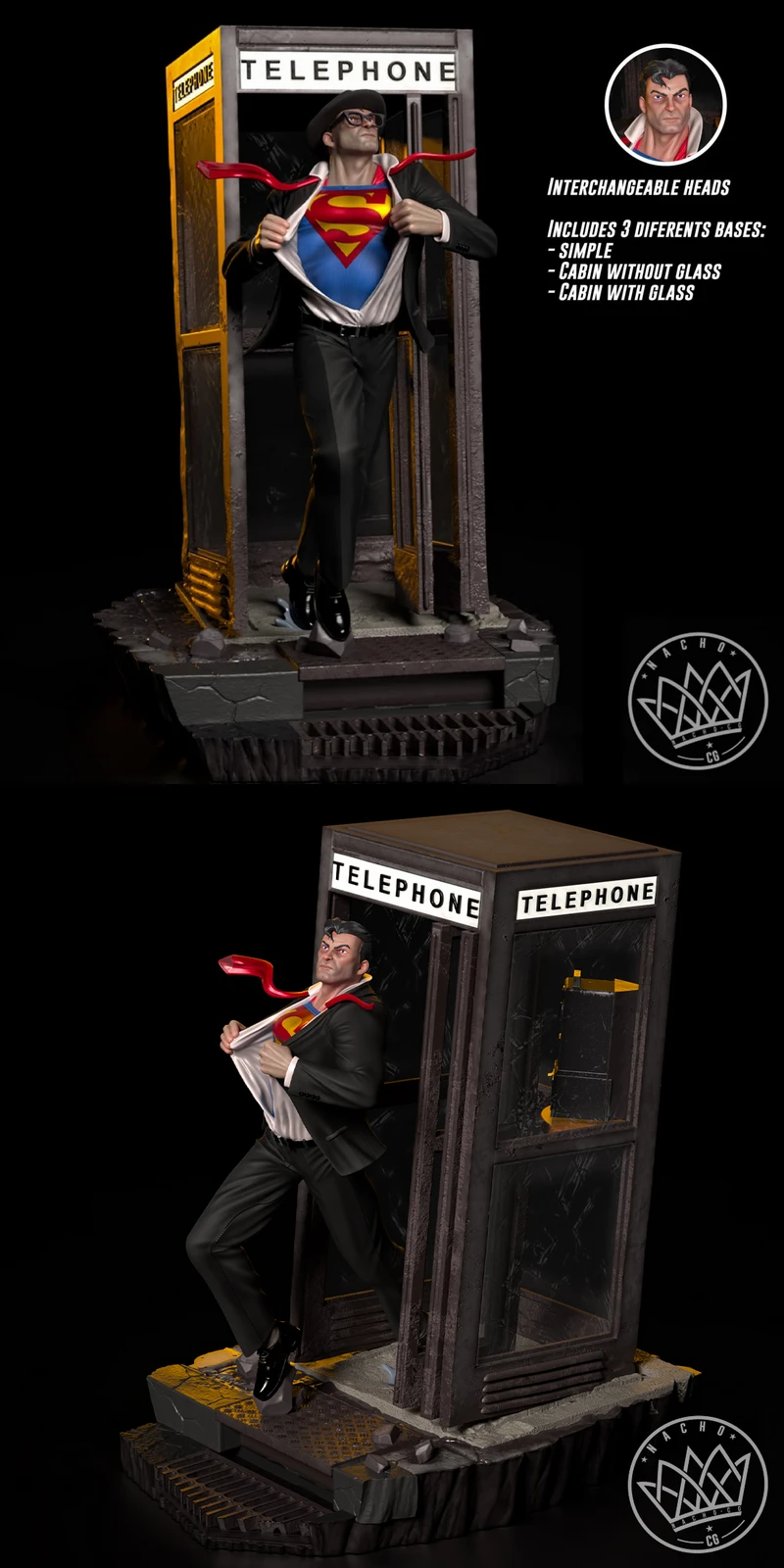 Clark Kent – Superman – Statue STL model for 3D printing