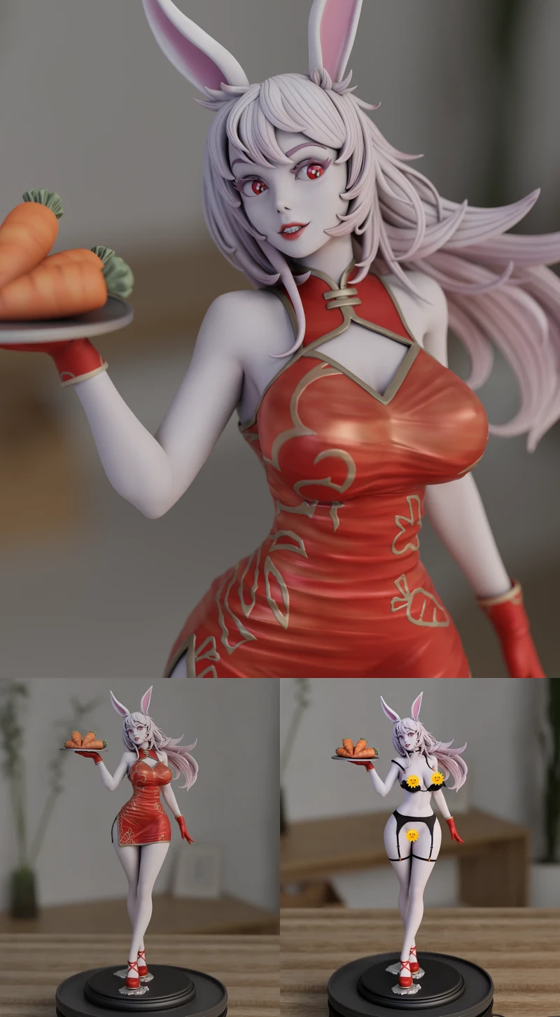 Year of Rabbit STL model for 3D printing