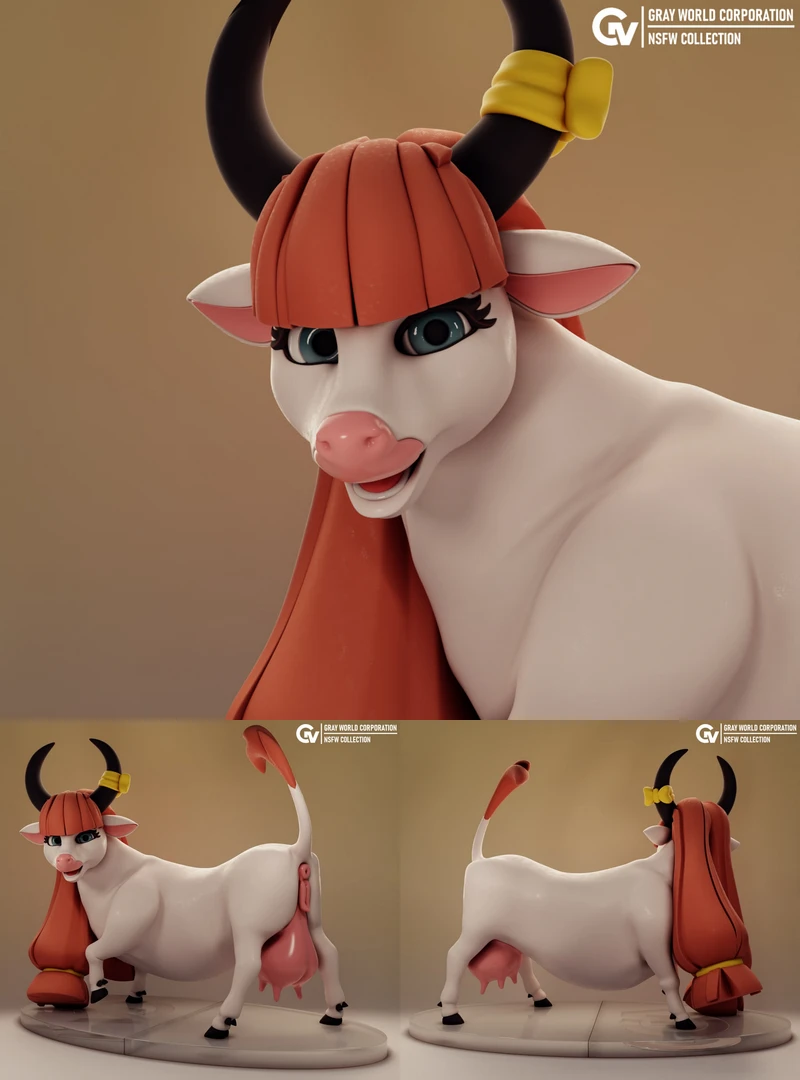 Feral Cow STL model for 3D printing