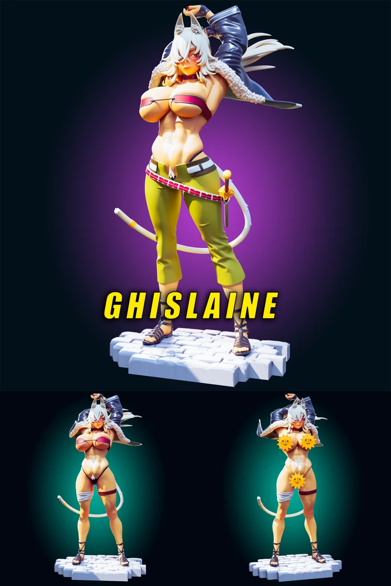 Ghislaine STL model for 3D printing