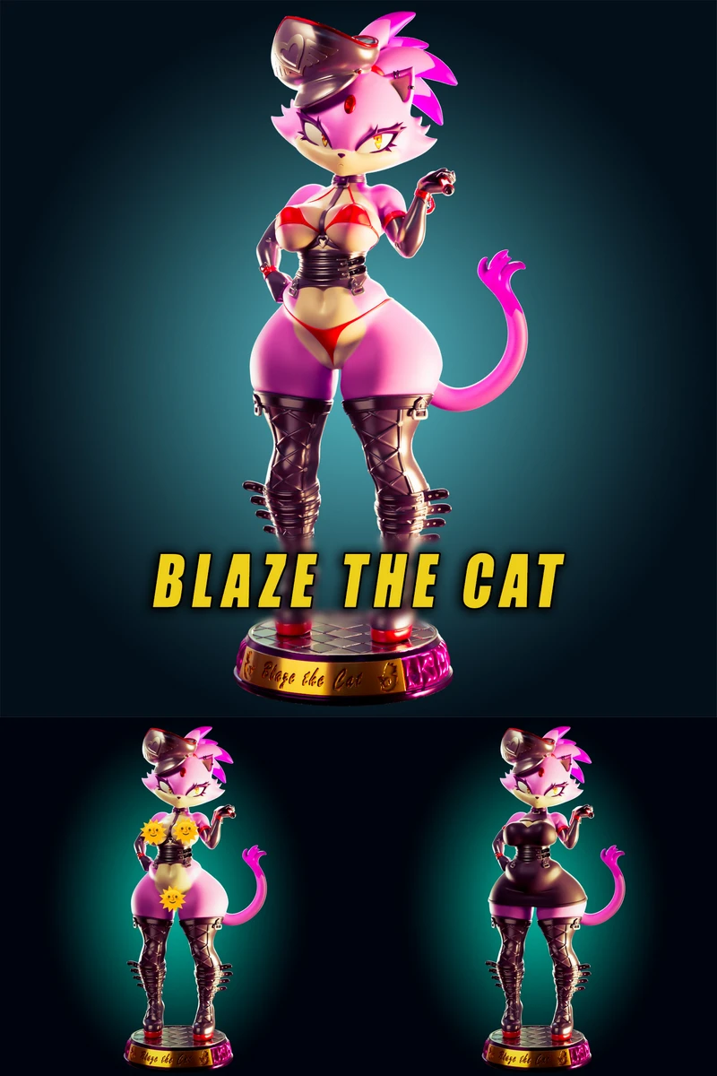 Blaze the Cat STL model for 3D printing