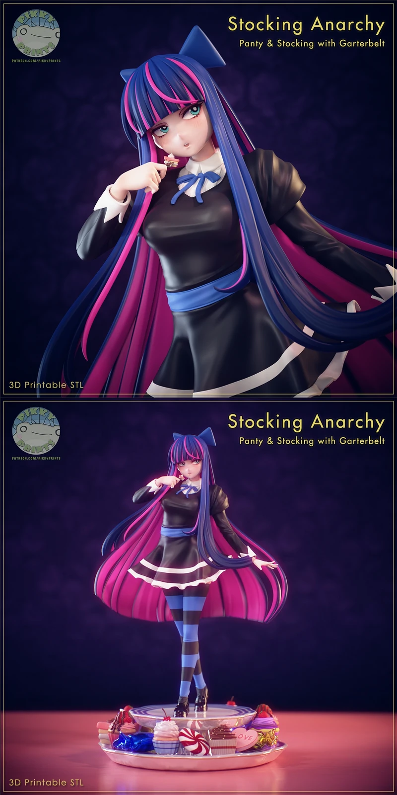 Panty and Stocking – Stocking Anarchy STL model for 3D printing