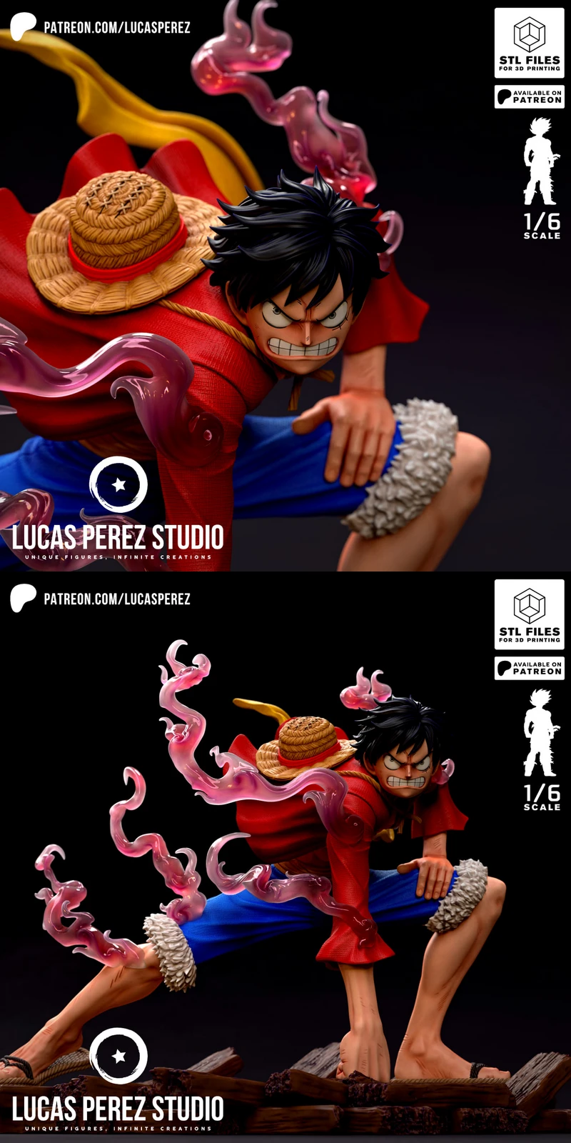 LUFFY GEAR SECOND STL model for 3D printing