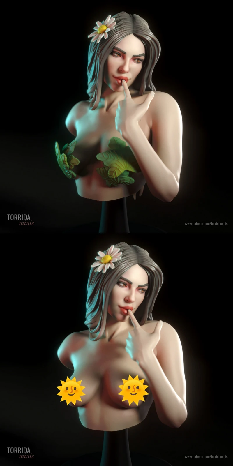 Eve Torrida bust STL model for 3D printing