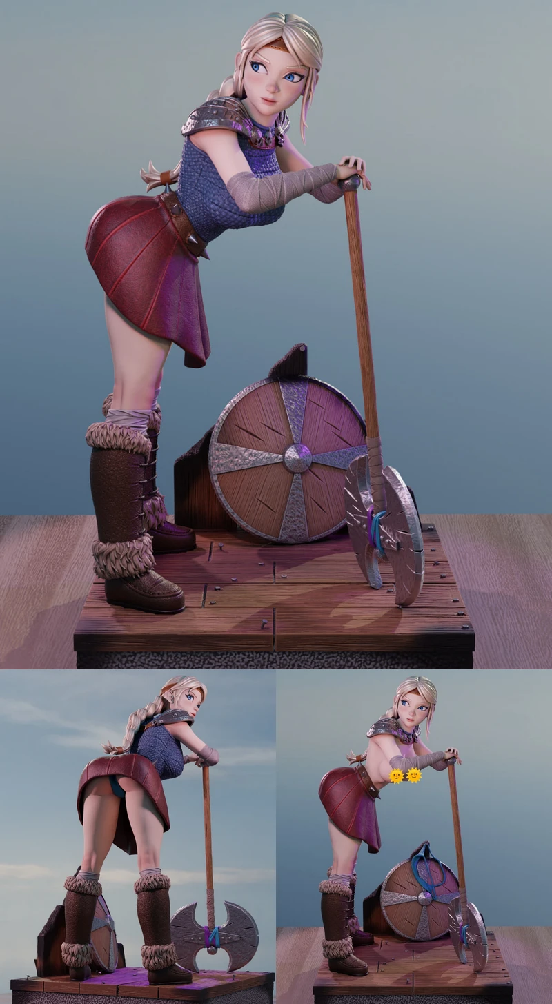 Astrid how to train your dragon STL model for 3D printing