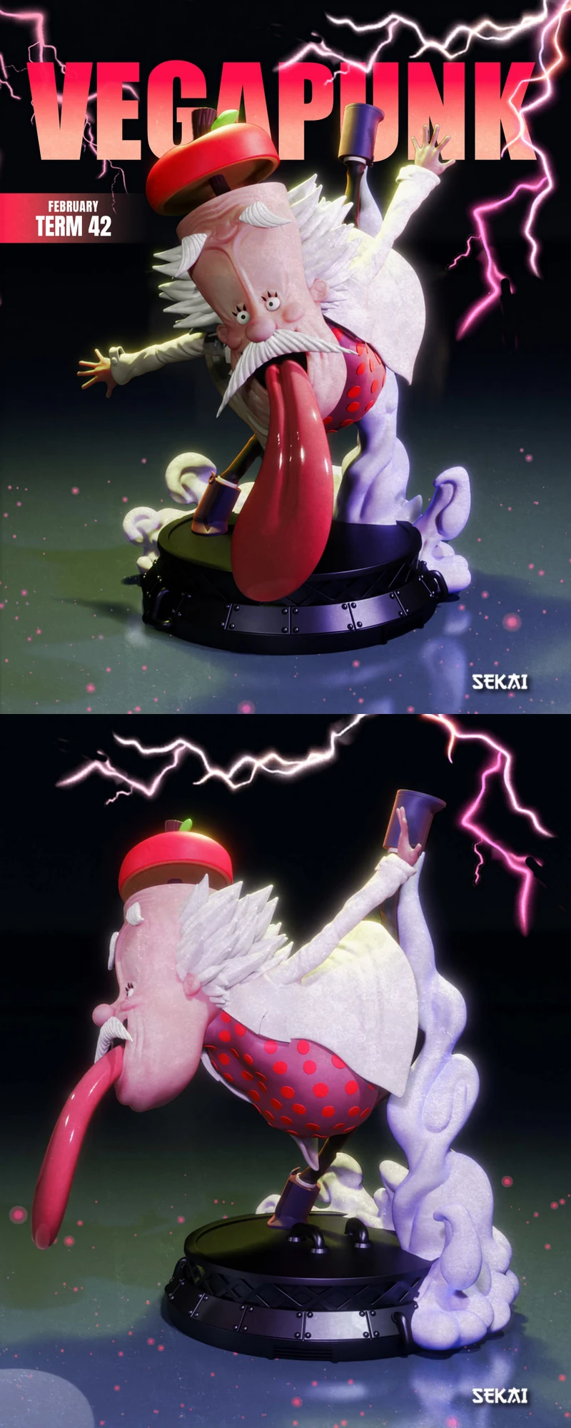 Vegapunk Statue + Bust STL model for 3D printing
