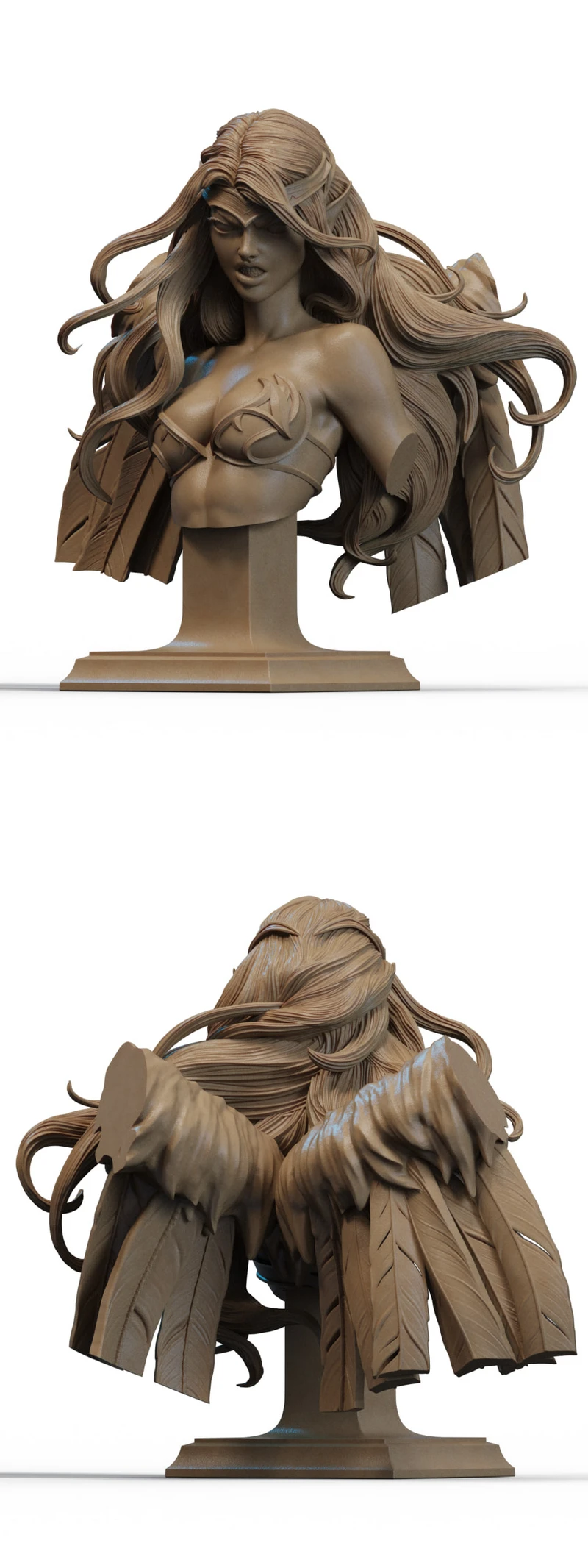 Morgana Bust STL model for 3D printing