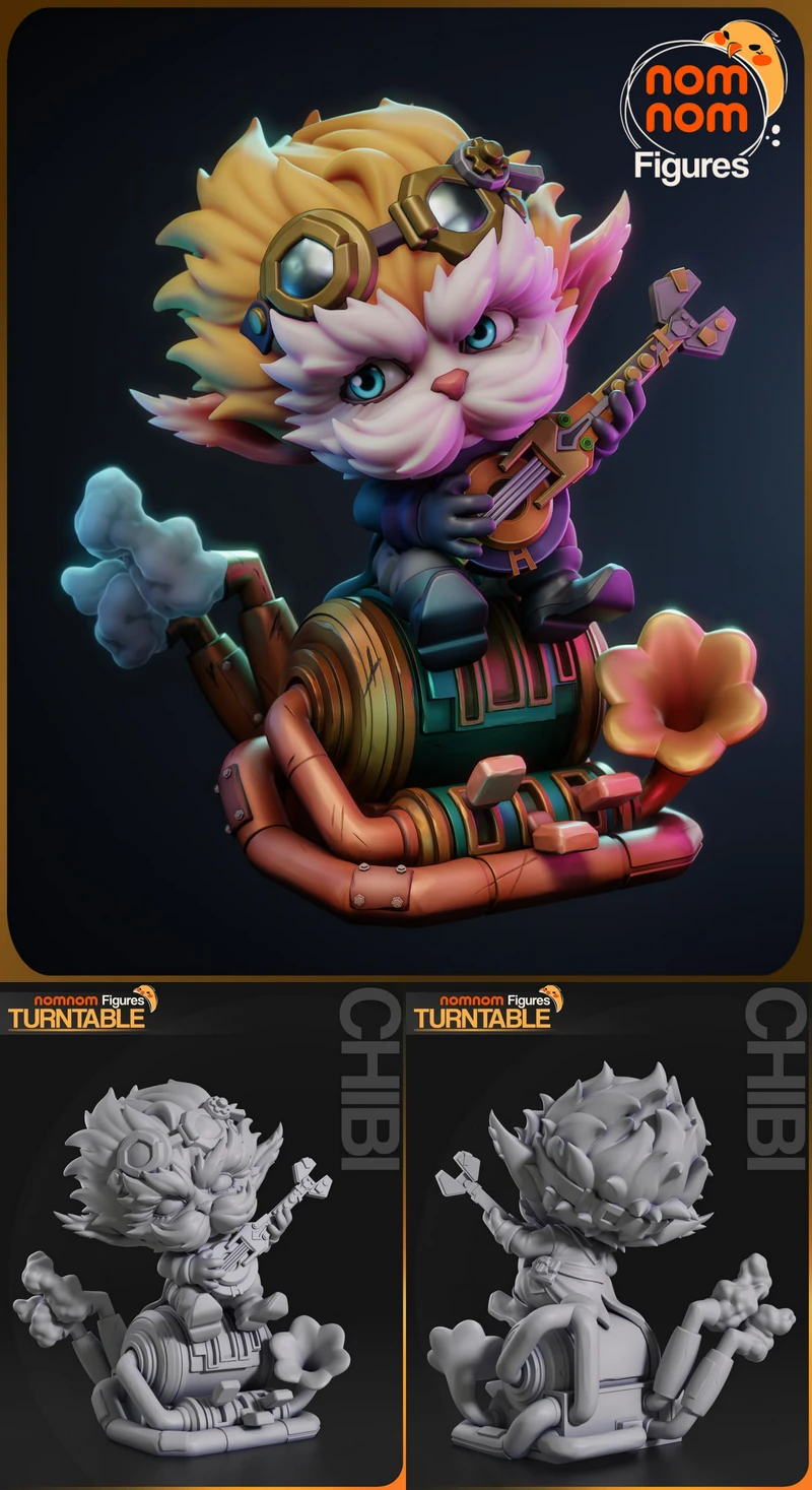 Chibi Heimerdinger – Arcane STL model for 3D printing