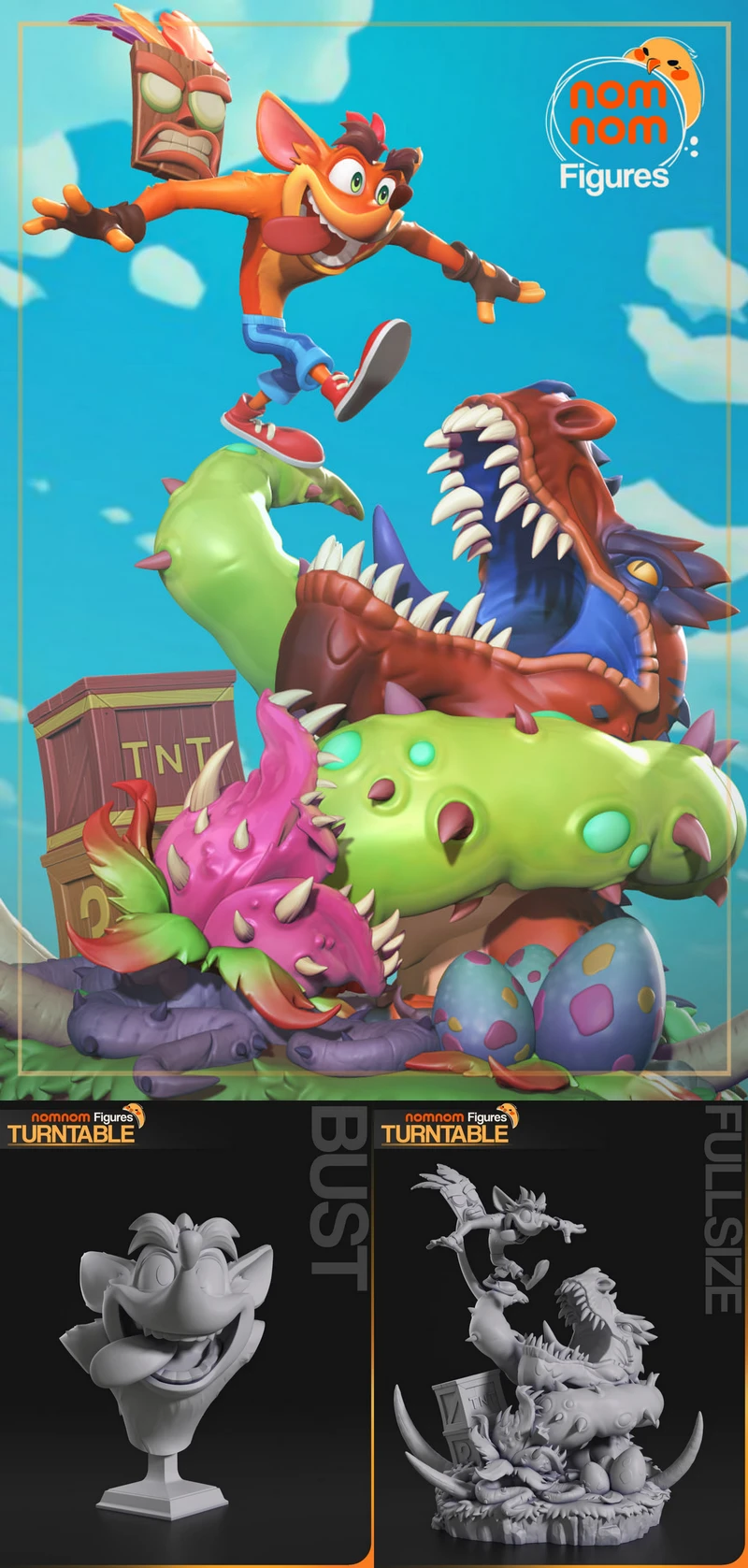 Crash – Crash Bandicoot STL model for 3D printing