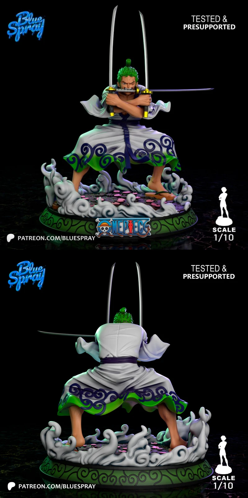 Zorojuro Presupported STL model for 3D printing