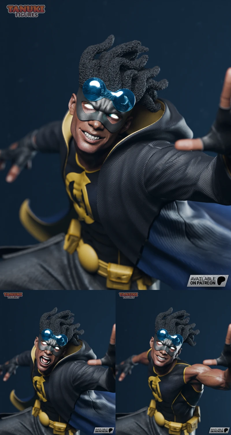 Static Shock BUST STL model for 3D printing