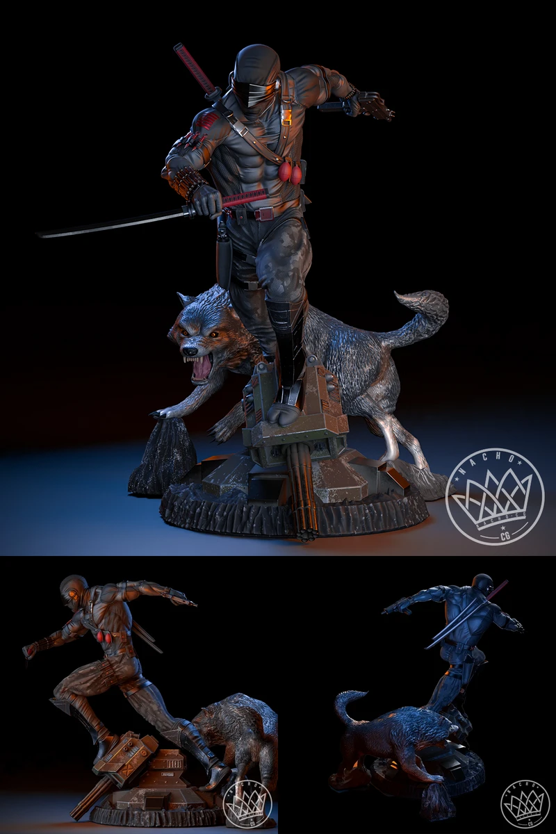 Snake Eyes from GI JOE – statue STL model for 3D printing