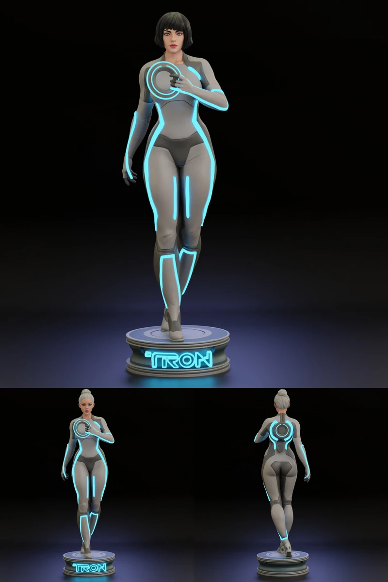 Siren Tron Legacy STL model for 3D printing