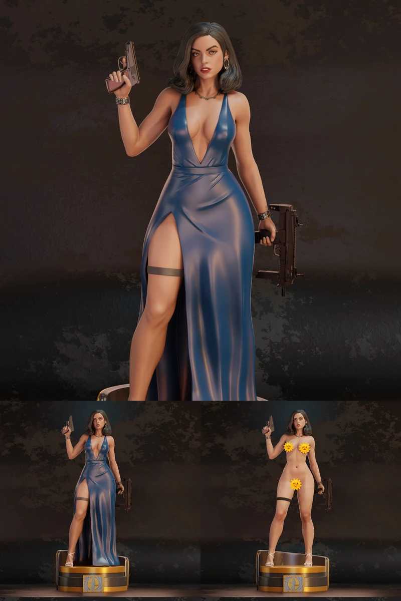 Bond girl 007 STL model for 3D printing