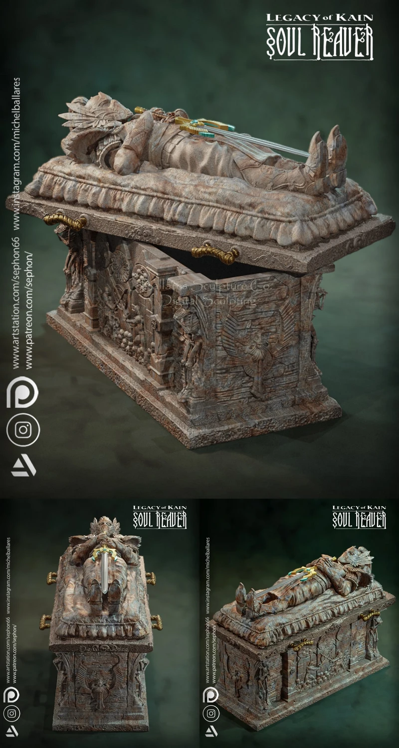 Sarcophagus STL model for 3D printing