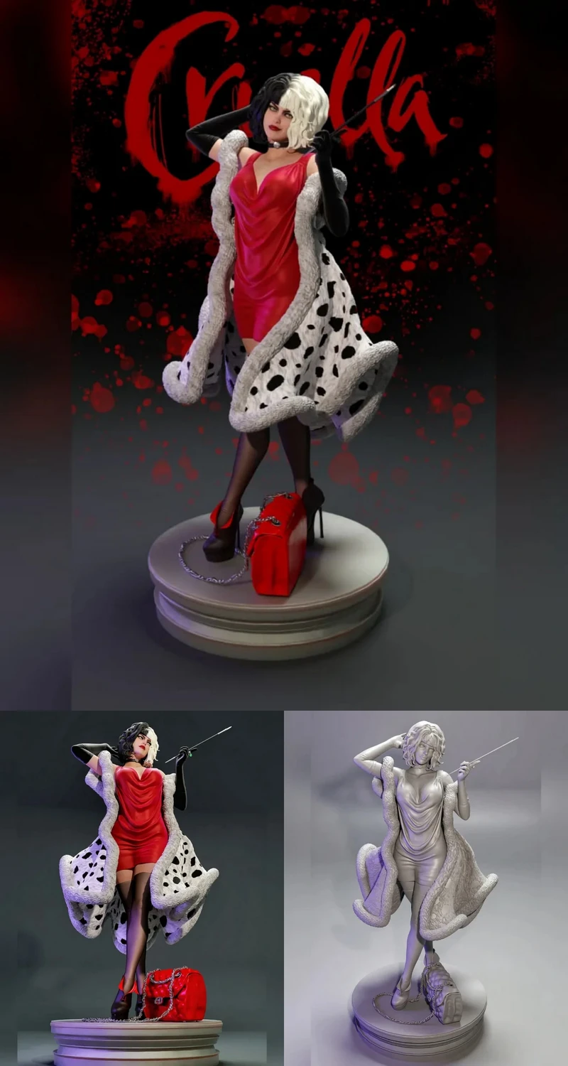 Cruella De Vil STL model for 3D printing