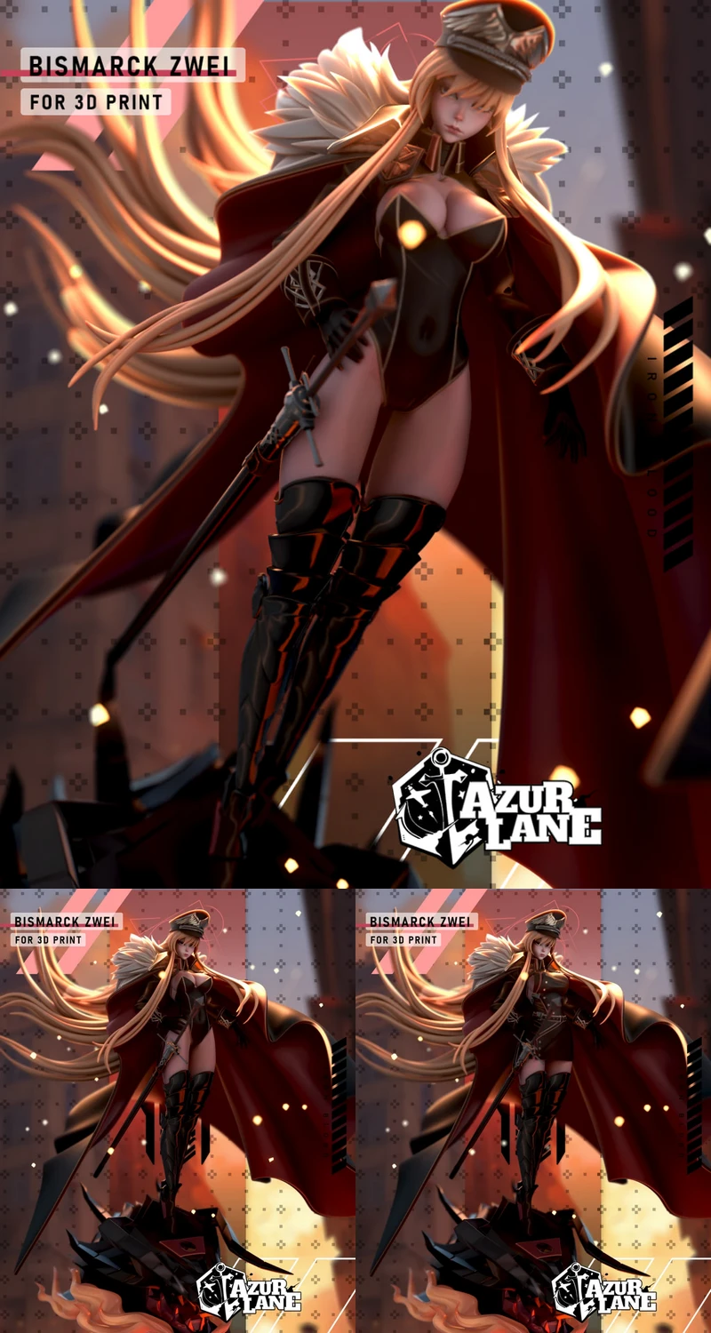 Azur Lane Bismarck Collector Package STL model for 3D printing