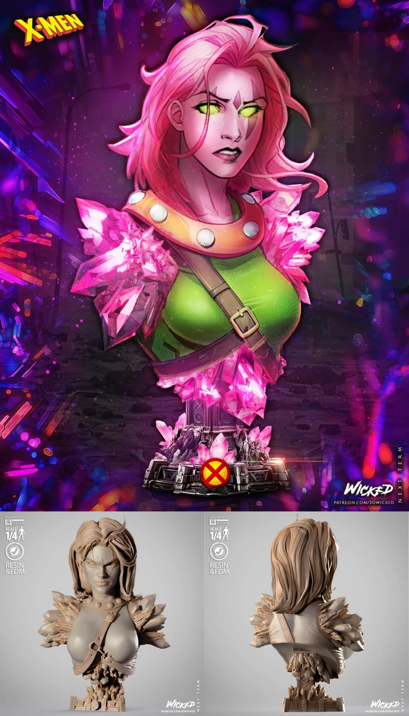 Blink Portrait Bust STL model for 3D printing