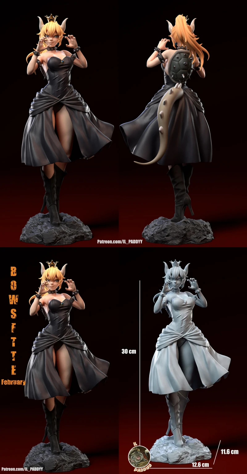 Super Mario – Bowsette STL model for 3D printing