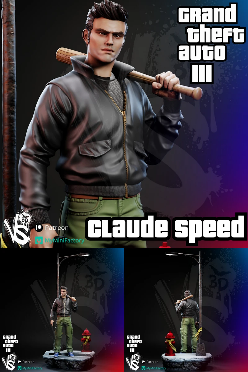 CLAUDE SPEED GTA 3 STL model for 3D printing