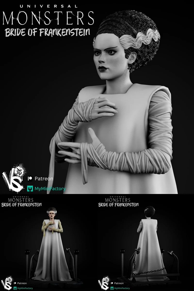 Bride Of Frankenstein STL model for 3D printing