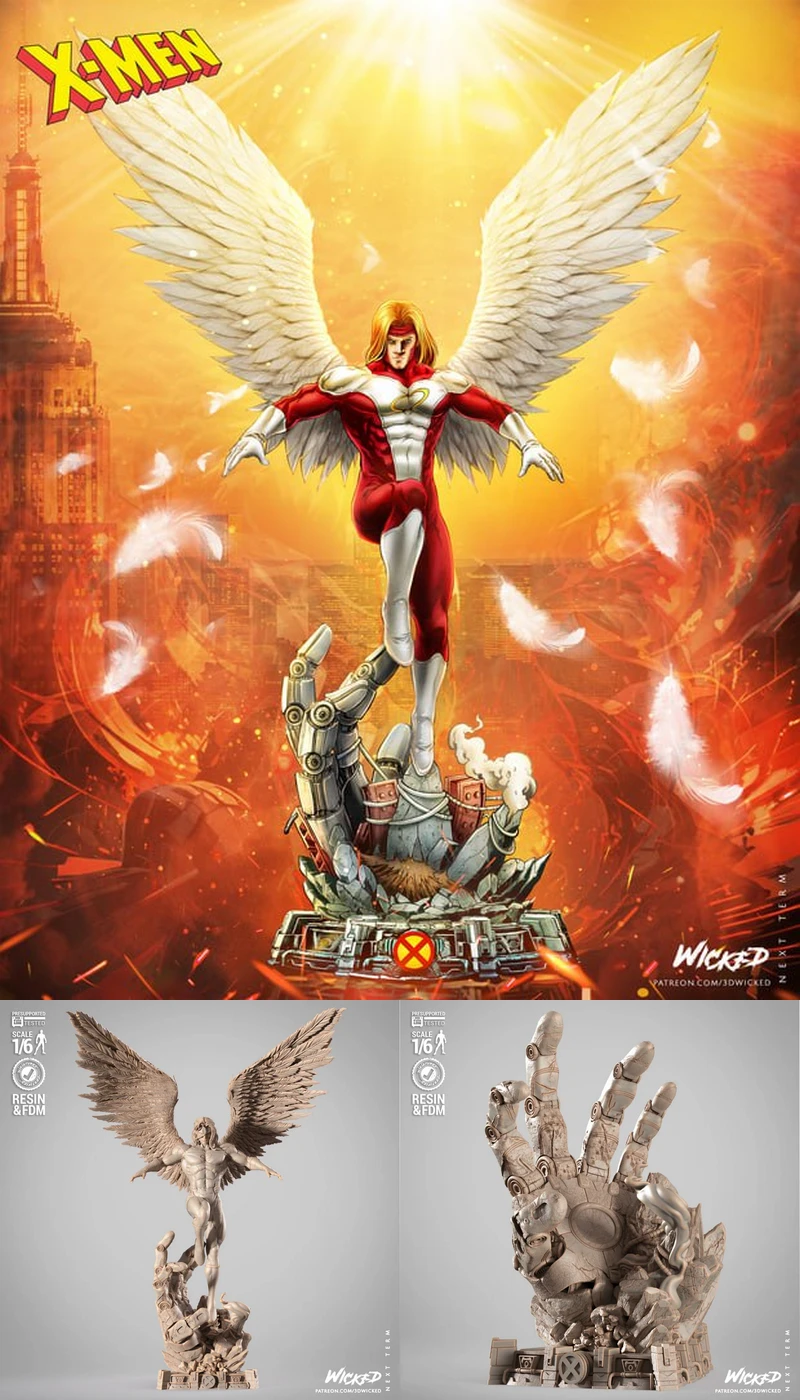 Angel Sculpture STL model for 3D printing