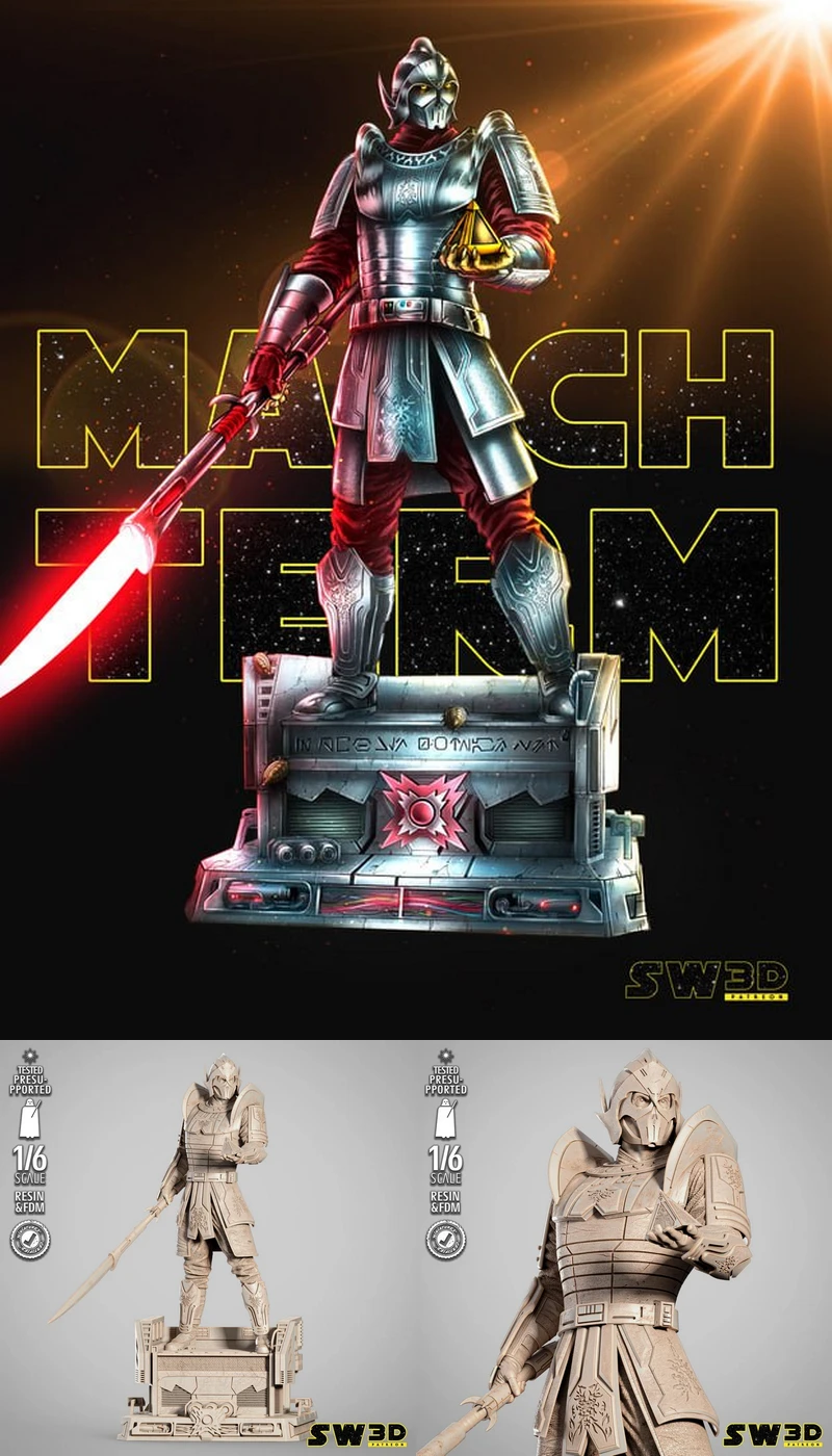 Darth Bane Sculpture STL model for 3D printing