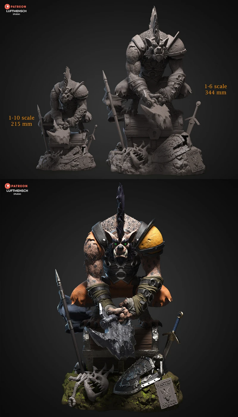 HOGGER STL model for 3D printing