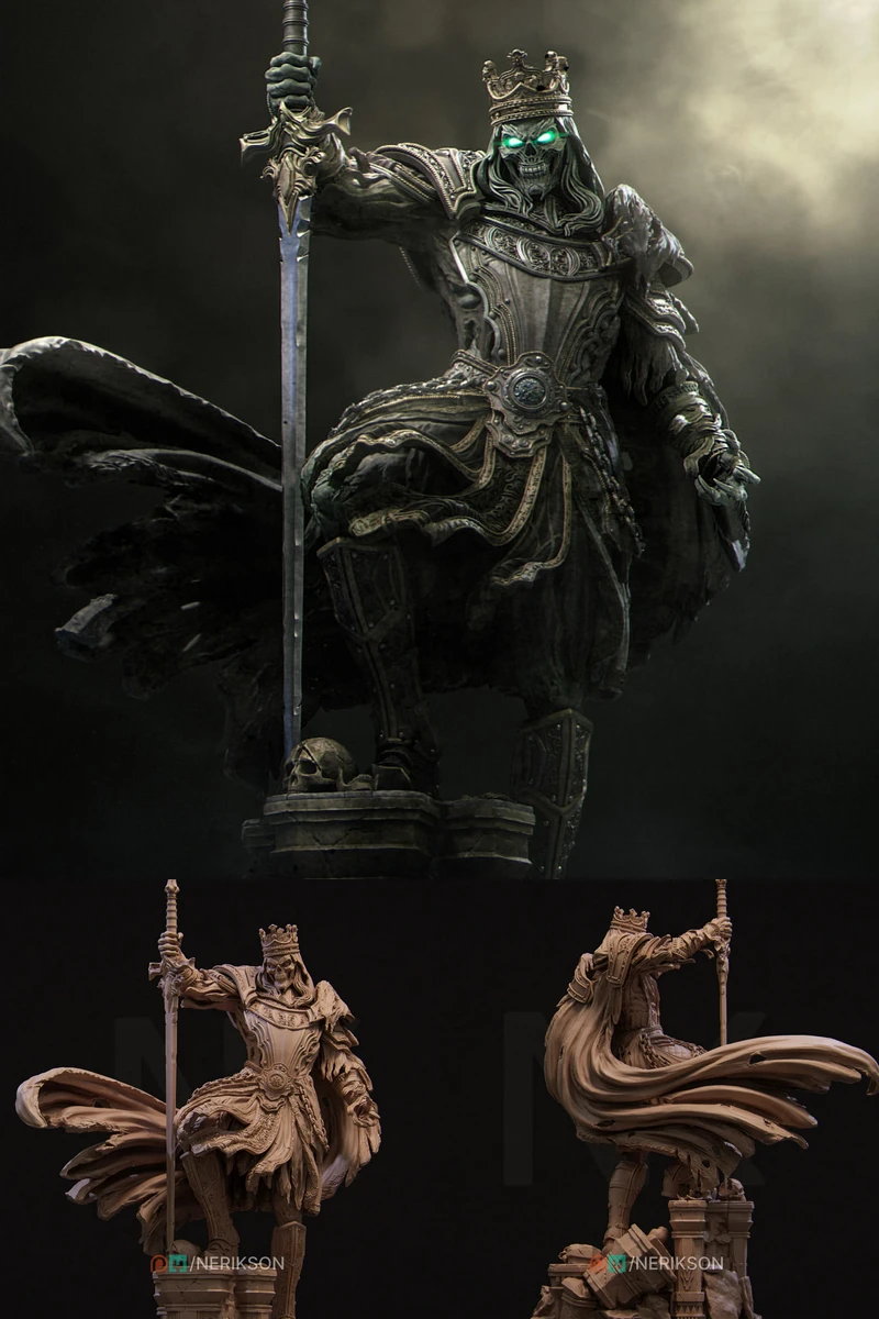 Shattered King STL model for 3D printing