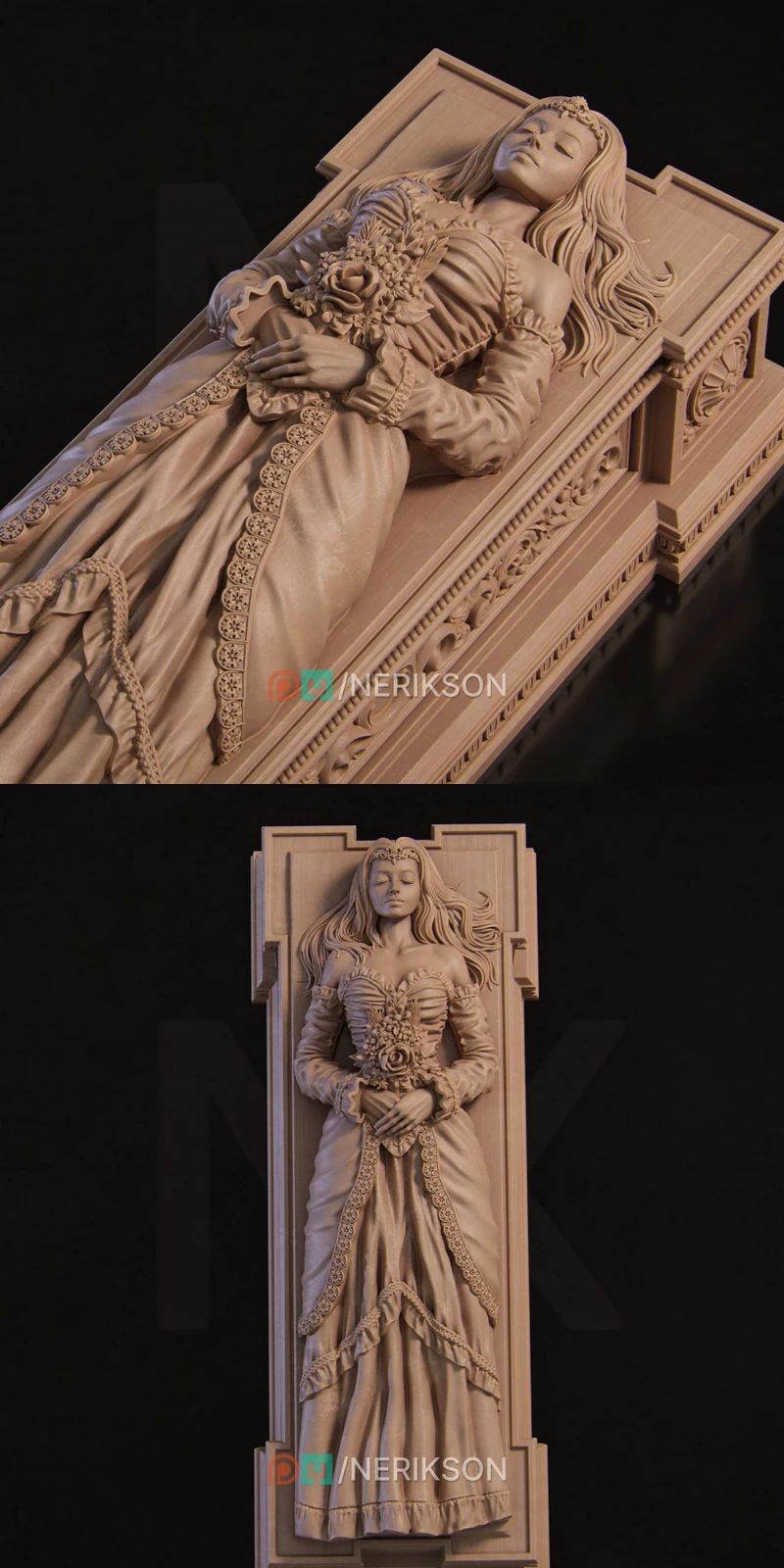Sleeping Princess STL model for 3D printing