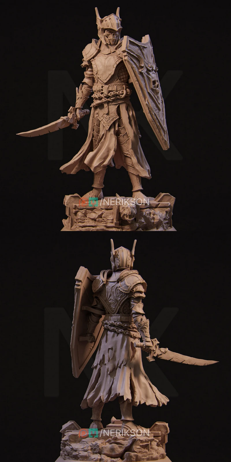 Undead Knight STL model for 3D printing