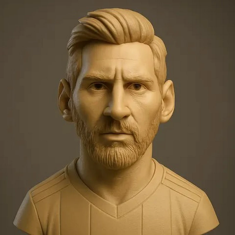 Leo Messi bust STL model for 3D printing
