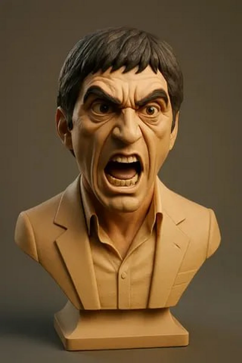 Tony Montana bust STL model for 3D printing