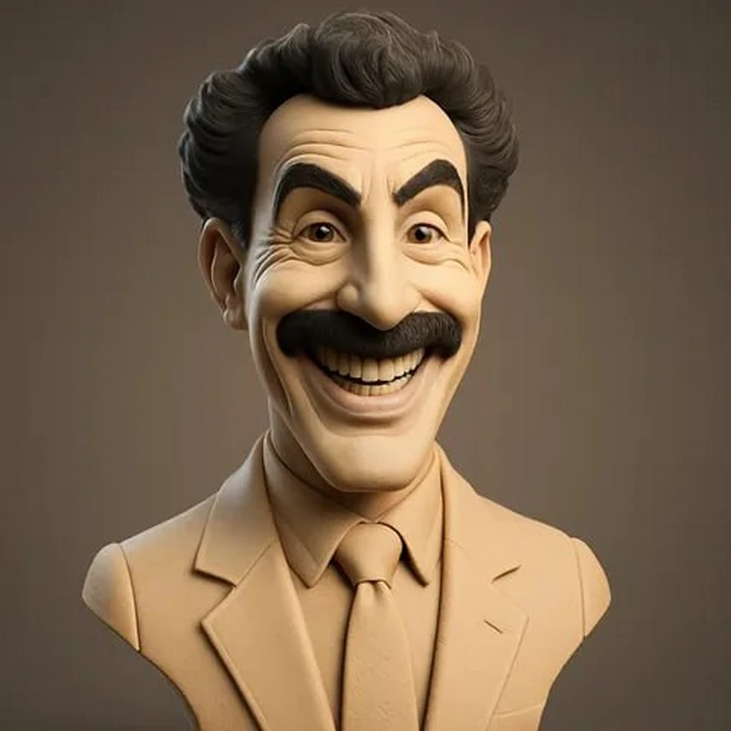Borat bust STL model for 3D printing