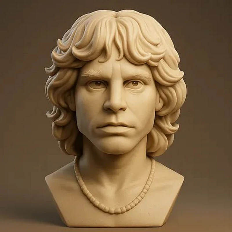 Jim Morrison bust STL model for 3D printing