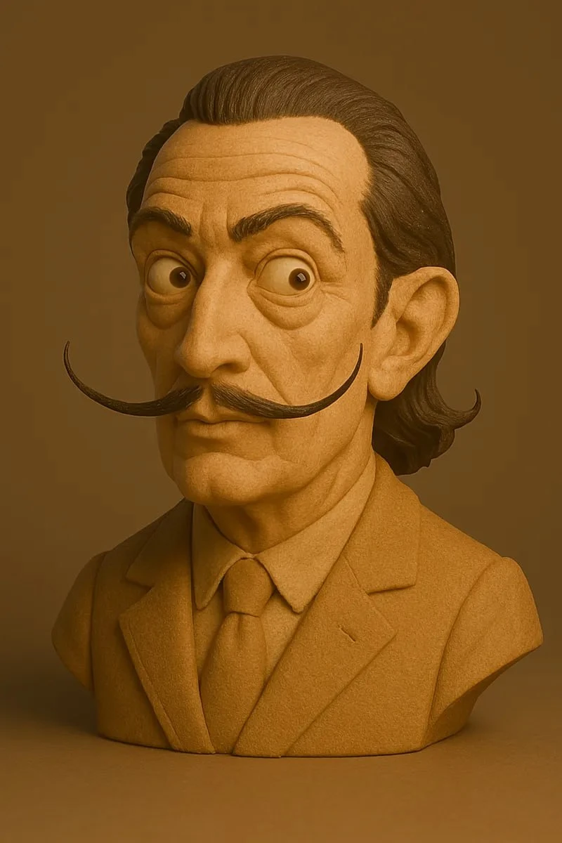 Salvador Dali bust STL model for 3D printing