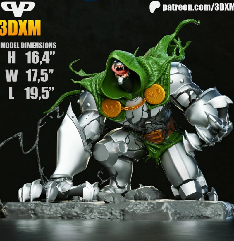 Dr. Doom Venomized STL model for 3D printing