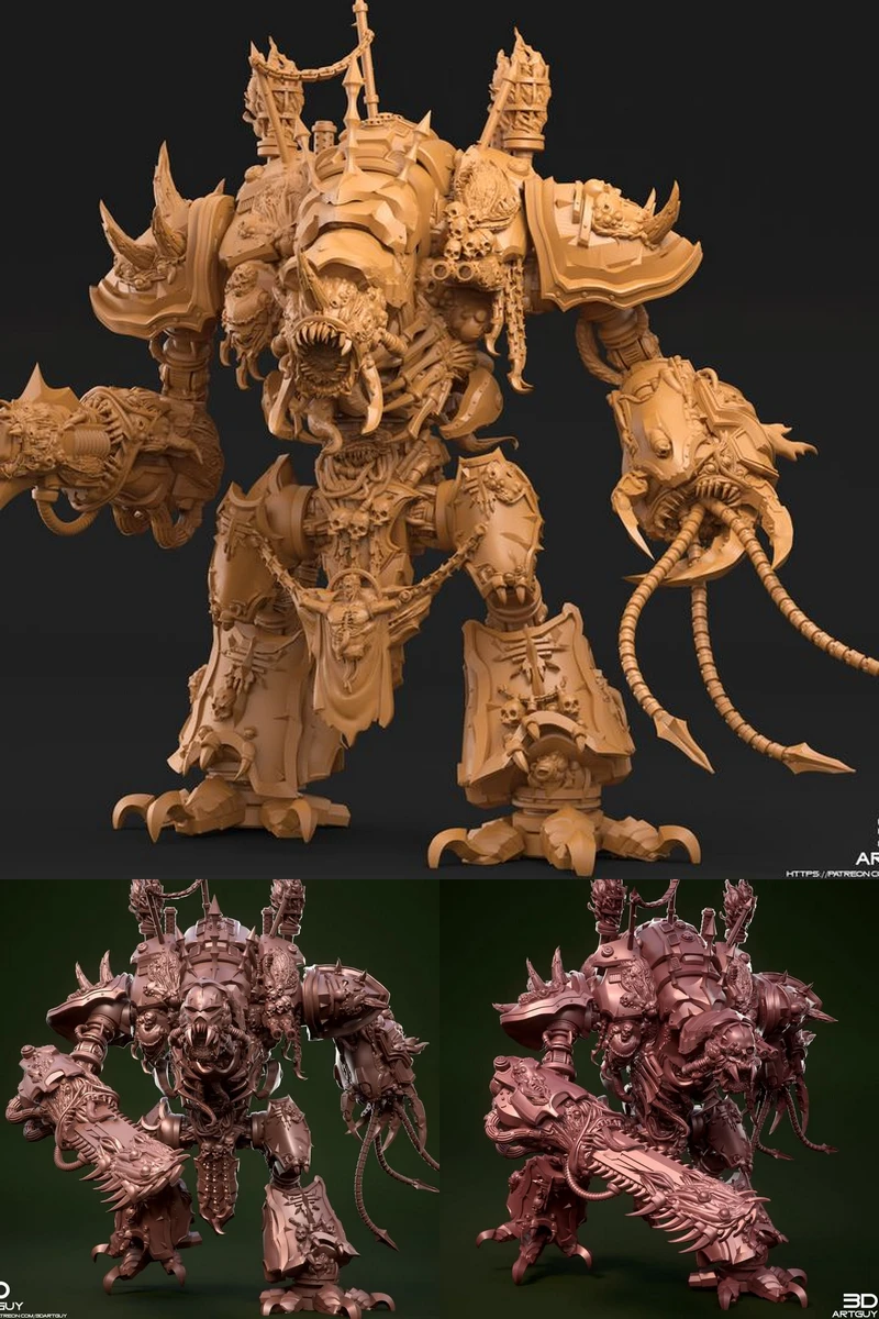 Corrupted Knight STL model for 3D printing