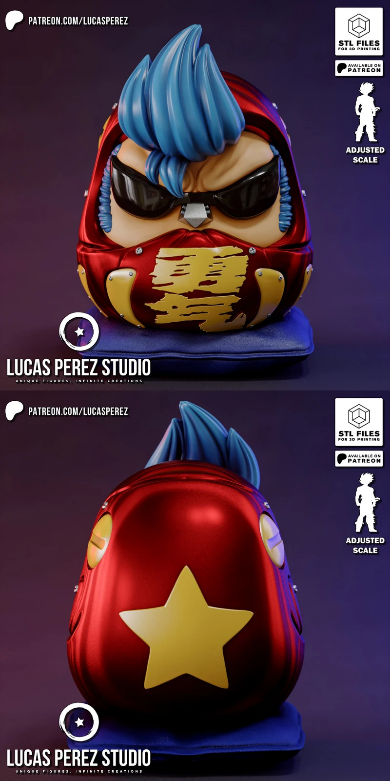 DARUMA FRANKY STL model for 3D printing
