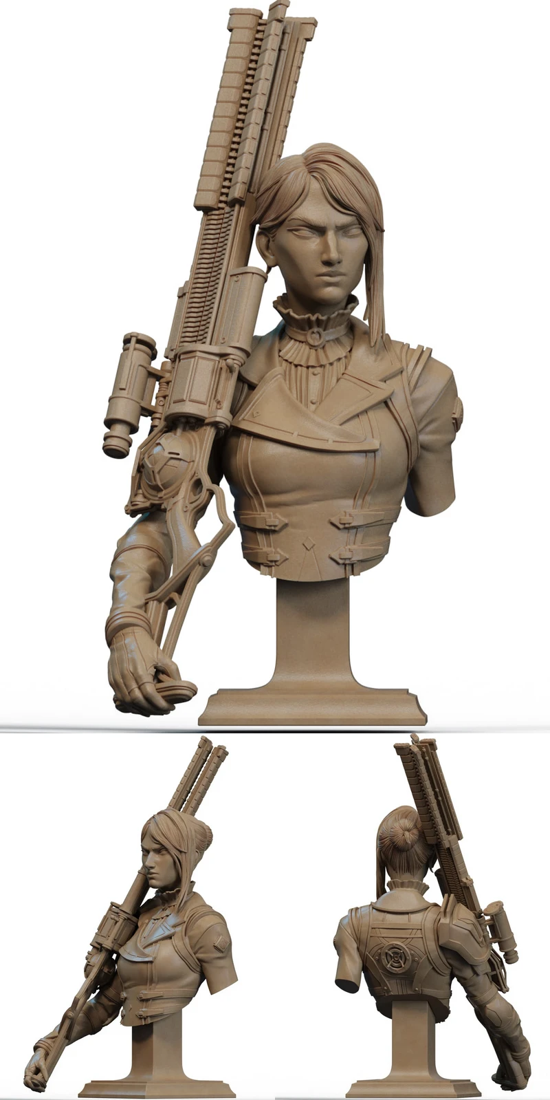 Caitlyn Bust STL model for 3D printing