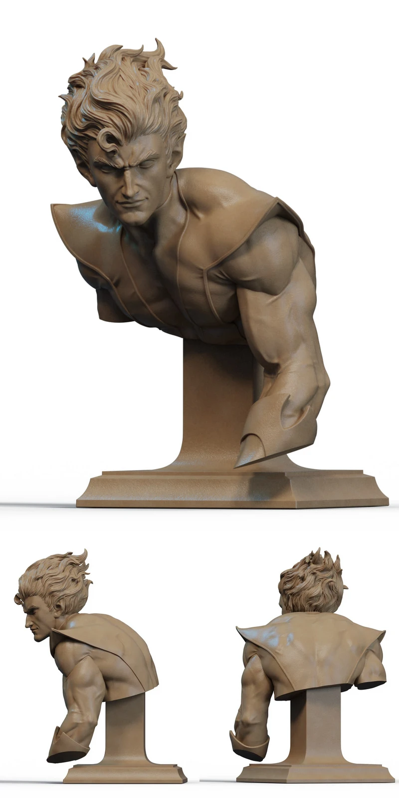 Nightcrawler Bust STL model for 3D printing