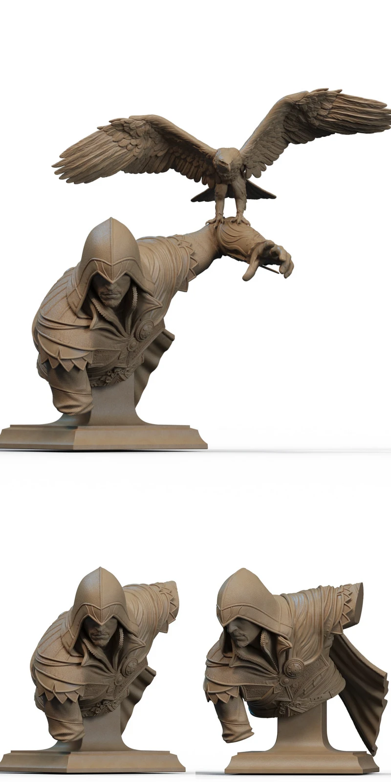 Ezio Bust STL model for 3D printing