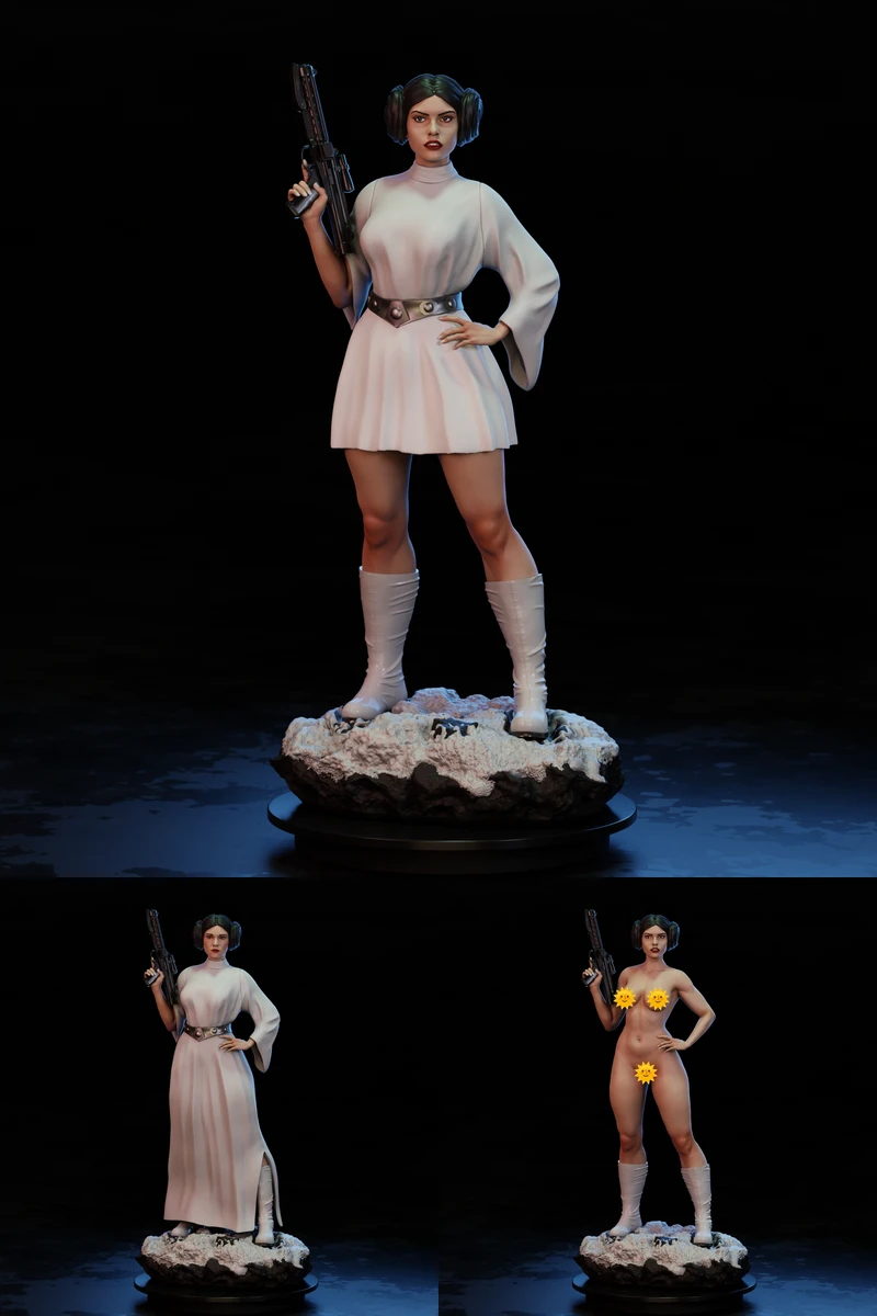 Princesa Leia extra STL model for 3D printing