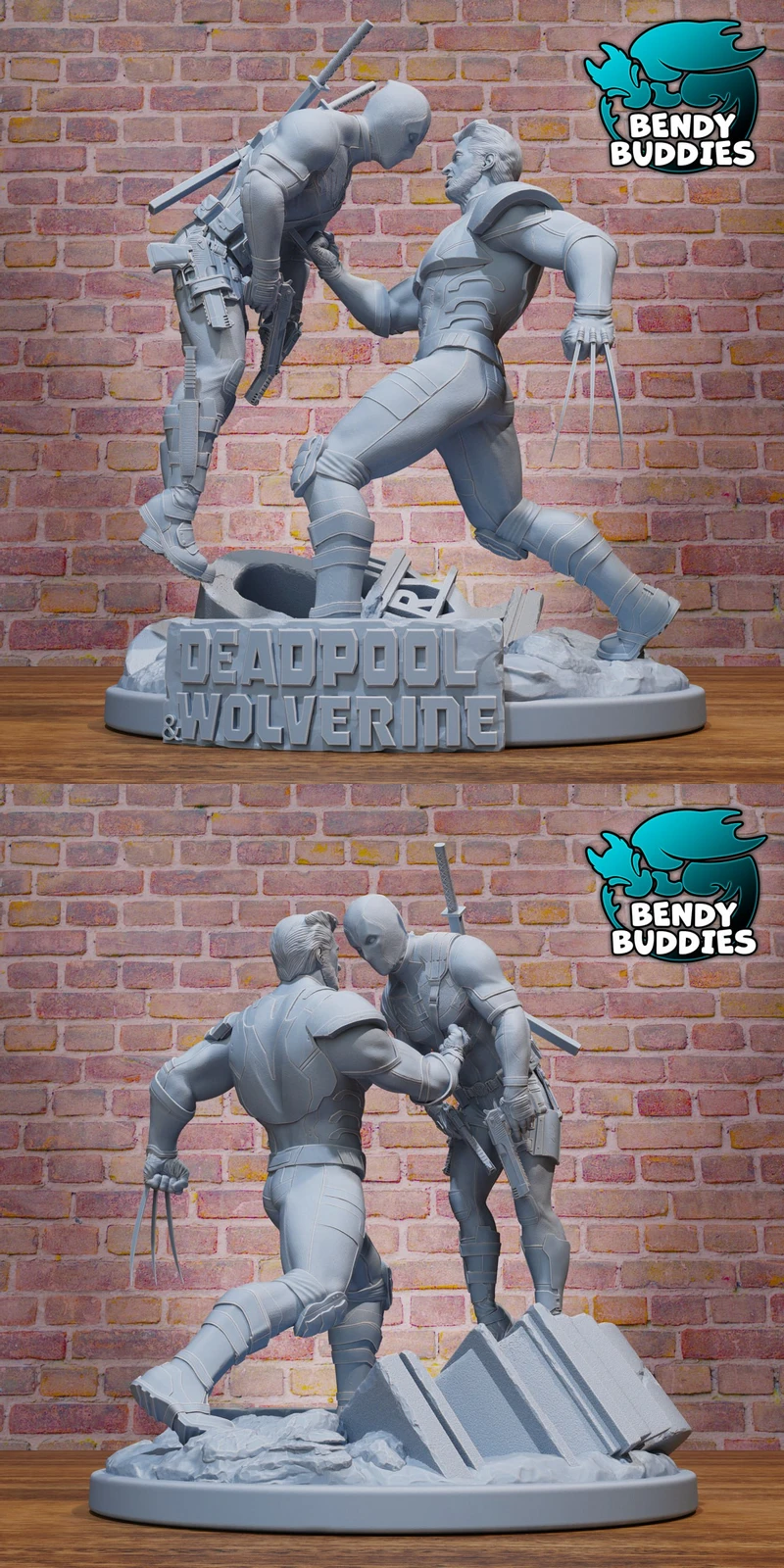 Deadpool amp Wolverine STL model for 3D printing
