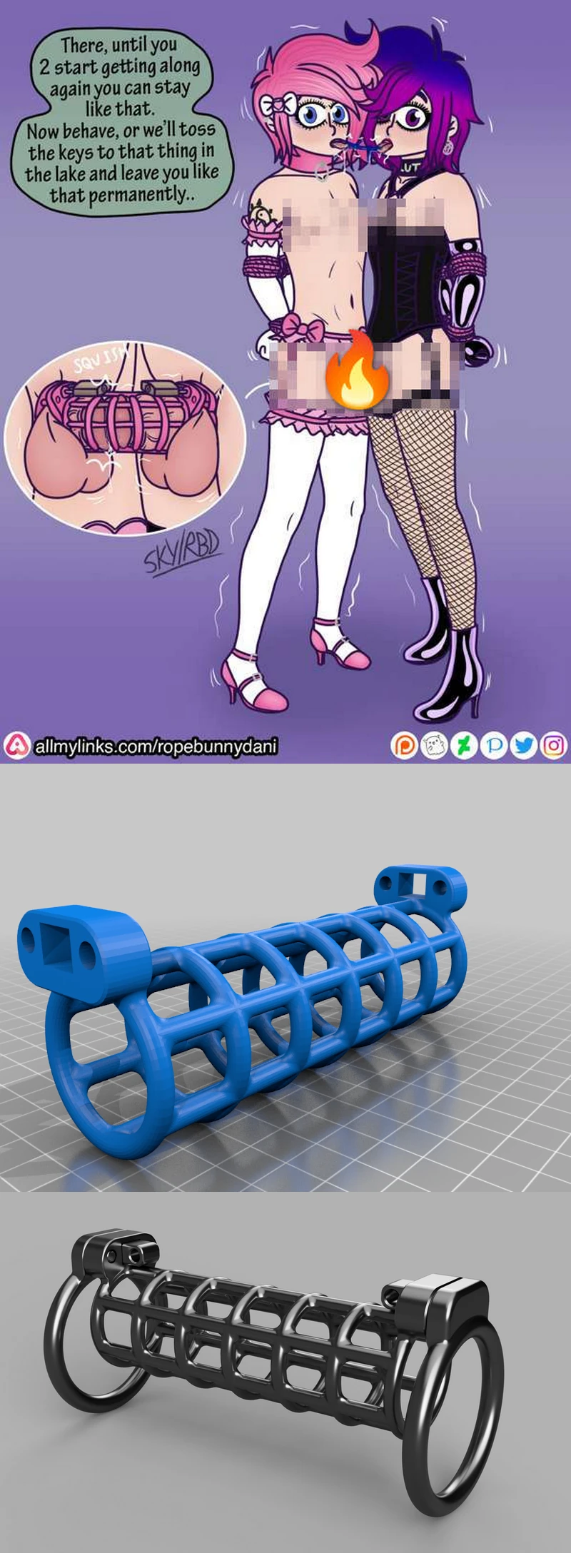 Get Along Cage STL model for 3D printing