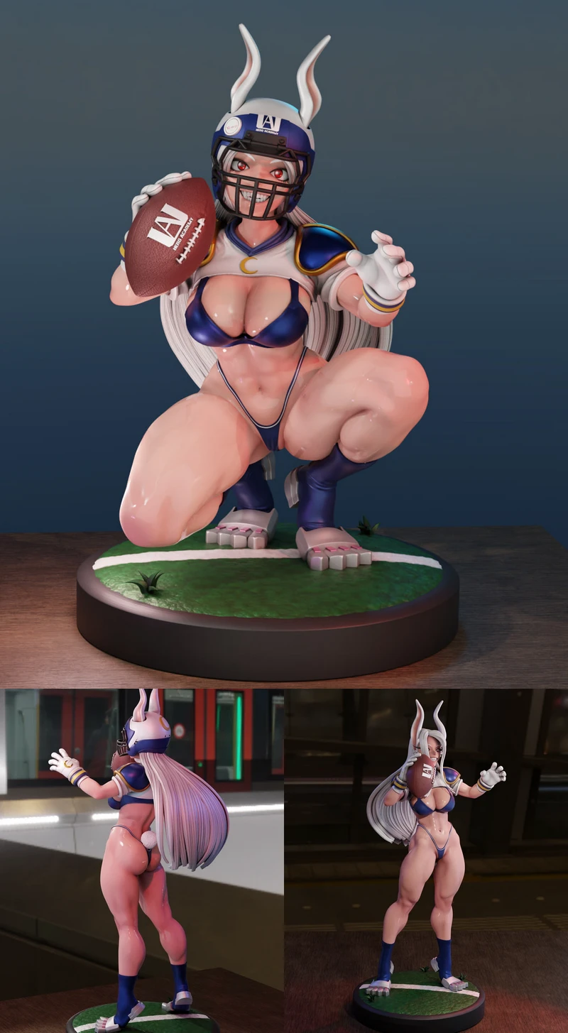 Mirko Football Version – My Hero Academia STL Figure for 3D Printing STL model for 3D printing